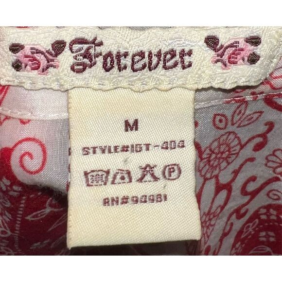 Vintage Y2K Boho Cotton/Silk Forever 21 Boho Handkerchief Top MEDIUM - Picture 5 of 7